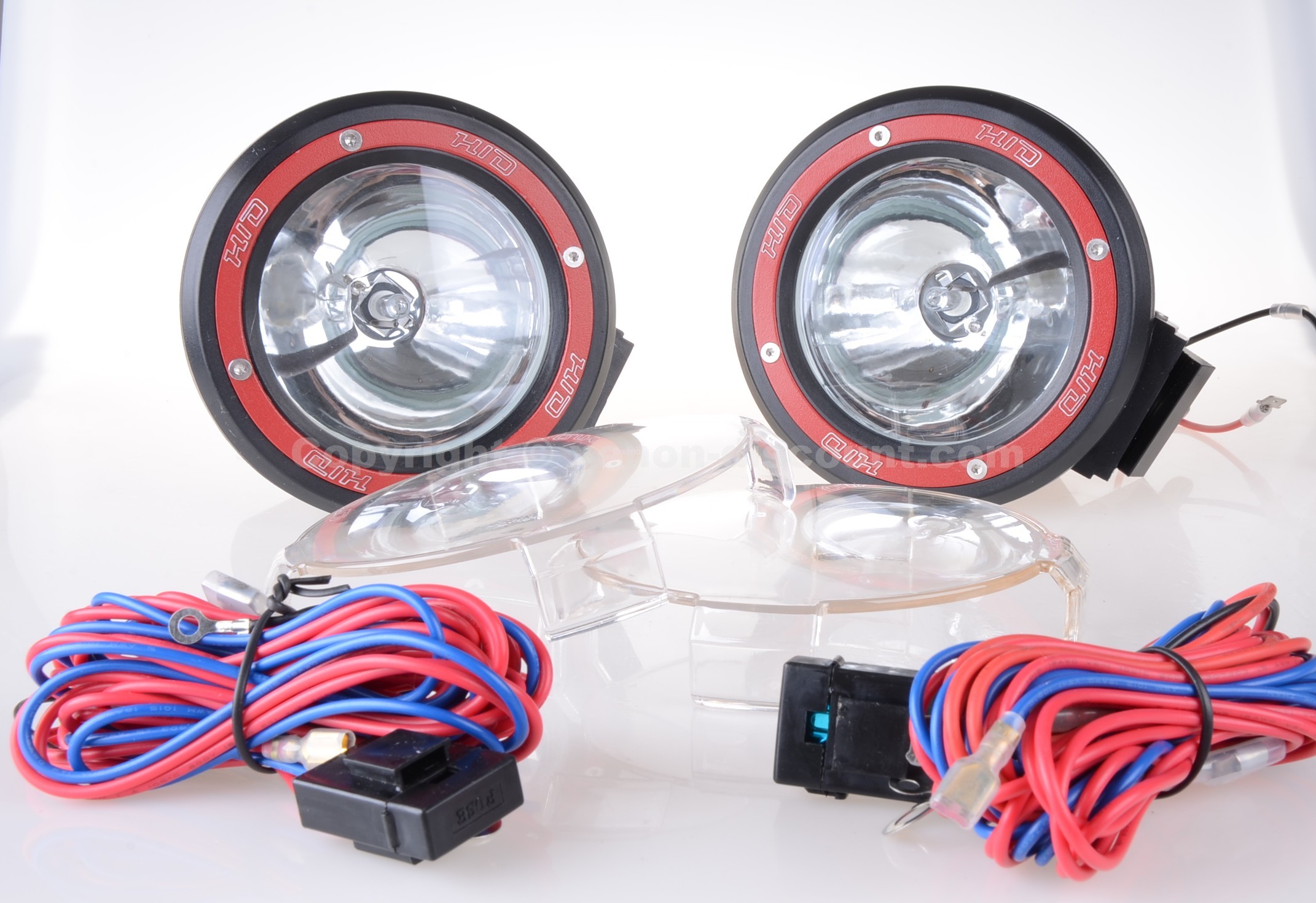 2 Spots Xénon Racer 55w longue portée 100mm 12V
