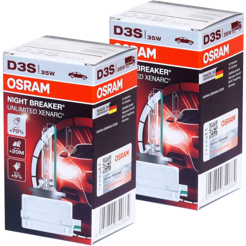 OSRAM D3S Xenon 66340XNB Night Breaker Unlimited Xenarc 