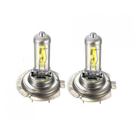 Ampoules effet vintage H7 12V 55W jaunes 2700K look ancien