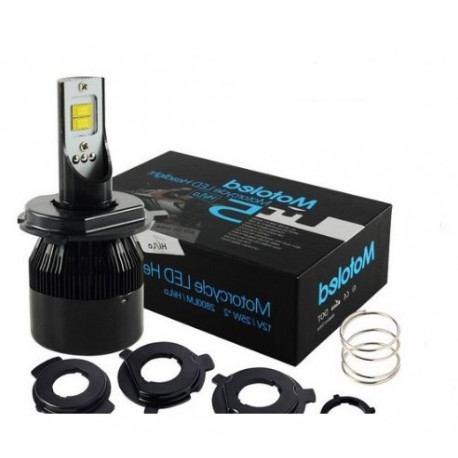 Ampoule LED H4 Phare pour Moto et Scooter - Lumière Blanche 6000K