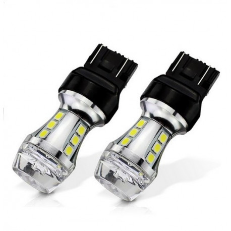 1x Ampoule LED T20 17 leds W21 5W pour Feux de jour phare Couleur Blanc  Xénon 15W - Xenon Discount