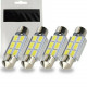 4x Ampoule LED C5W 31mm SMD 6 leds 