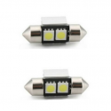 Ampoule Navette à LED C3W 31mm SMD 2 leds Canbus Blanc 6000K