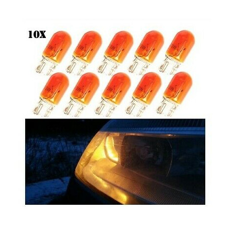 10x Ampoules T10 Orange de remplacement pour clignotants