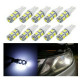 10x Ampoules T10 LED W5W 9 SMD Blanc Xenon 6000k