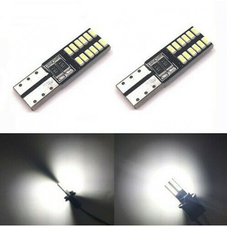 2x Ampoules LED T10 Veilleuses W5W Canbus 24 SMD