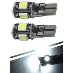 2x Ampoule T10 LED 5 SMD Veilleuses canbus