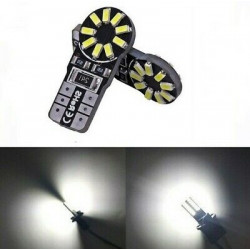2x Ampoule T10 LED 18 SMD Veilleuses Blanc 6000K