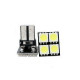 2x Ampoule T10 LED 4 SMD Veilleuses Blanc 6000K