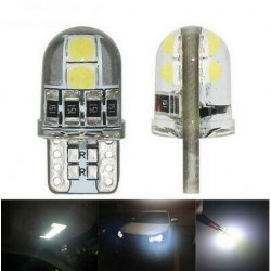 2x Ampoules T10 LED W5W Veilleuse Blanche 6000K Canbus Gel