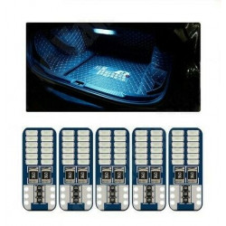 5x Ampoules T10 W5W LED Veilleuses 24 SMD Canbus Bleu glacier