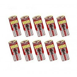 10x Ampoule T10 LED W5W 15 SMD 6500K