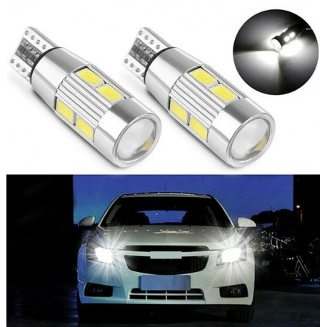 2x Ampoules LED T10 W5W Veilleuses 10 SMD