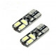 2x T10 LED 6 SMD Veilleuses Blanc 6000K