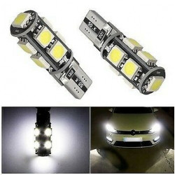 Ampoule led W5W T10 24 SMD ULTRALIGHT® blanc pour veilleuse auto, moto, 12V