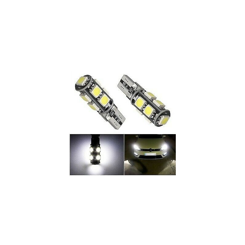 10 Ampoule Voiture W5W LED Veilleuse T10 SMD 5050 ODB Plafonnier Plaque  Feux 12V