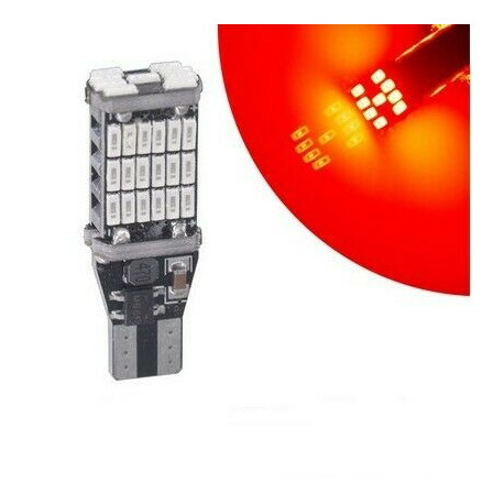 1x Ampoules T15 LED W16W 45 smd Rouge