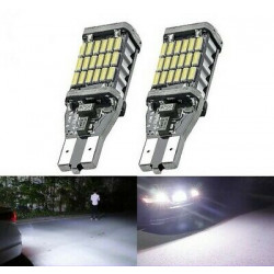 2x Ampoules T15 LED W16W 45 smd Blanc Canbus