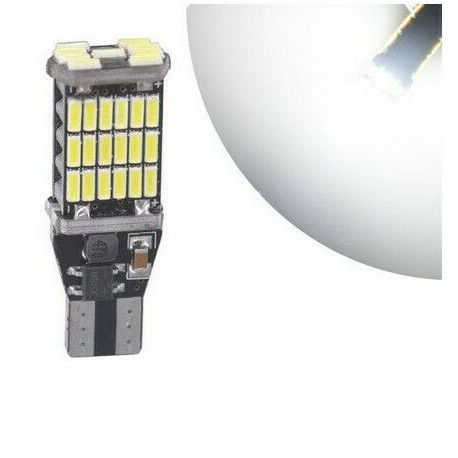 1x Ampoules T15 LED W16W 45 smd Blanc