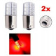 Ampoules BA15S LED P21W Rouge Gel 12 SMD