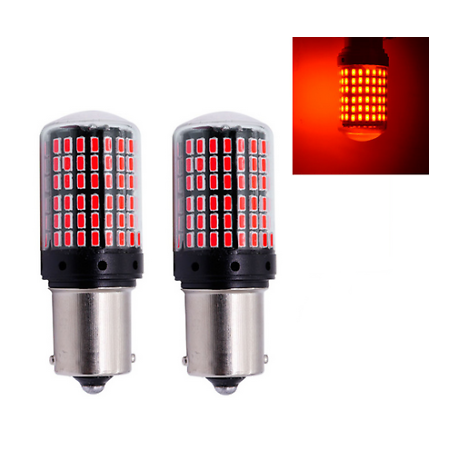 Ampoules BA15S LED P21W 144 SMD Rouge