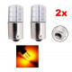 Ampoules BA15S LED P21W 12 SMD Orange Gel