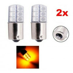 Ampoules BA15S LED P21W 12 SMD Orange Gel
