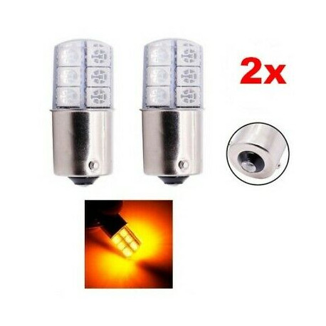 Ampoules BA15S LED P21W 12 SMD Orange Gel