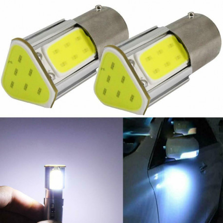 Ampoules BA15S LED P21W COB Blanc 6500K