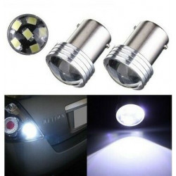 2x Ampoule BA15S LED P21W Blanc Feux de Jour 6 SMD