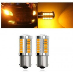 Ampoules BA15S LED P21W Orange 33 SMD