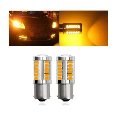 Ampoules BA15S LED P21W Orange 33 SMD