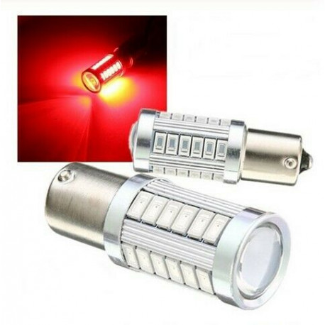 Ampoules BA15S LED P21W 33 SMD Rouge 12V