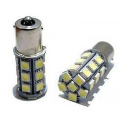 2x Ampoules BA15S LED P21W Blanc 6000K Feux de Jour 24 SMD