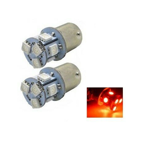 Ampoule LED 8 SMD Rouge Veilleuses R5W R10W