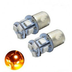 Ampoules LED 8 SMD Orange Veilleuses R5W R10W
