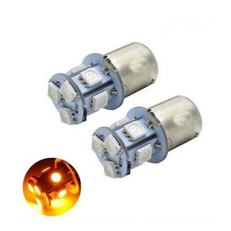 Ampoules LED 8 SMD Orange Veilleuses R5W R10W