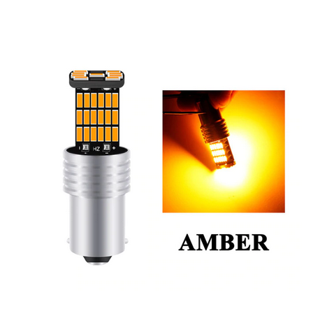 BA15S LED P21W Ampoule Orange Canbus 45 SMD