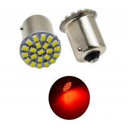 Ampoules BAY15D LED P21/5W 22 SMD Rouge