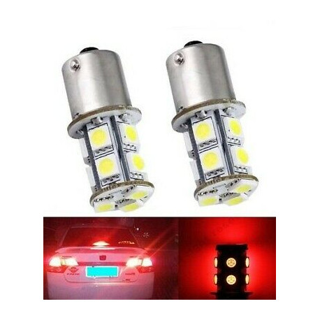 Ampoule LED BAY15D P21/5W 13 SMD Rouge