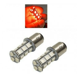 Ampoules LED BAY15D P21/5W 18 SMD Rouge Veilleuses Freins