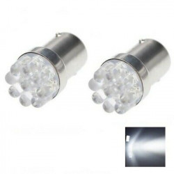 Ampoules LED P21/5W BAY15D Blanc 9 SMD Veilleuses 6000K