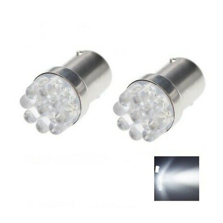 Ampoules LED P21/5W BAY15D Blanc 9 SMD Veilleuses 6000K