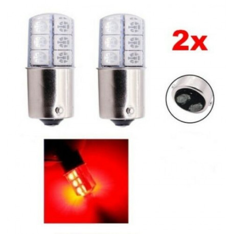 Ampoules BAY15D LED P21/5W Veilleuses 12 leds Gel Rouge