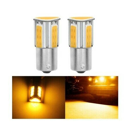 Ampoules LED BAU15S ORANGE 1156 PY21W COB