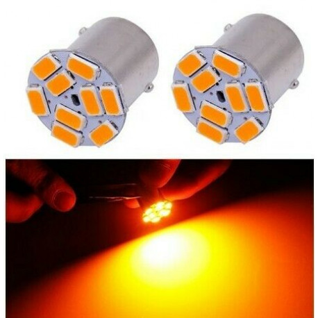 Ampoules LED BAU15S ORANGE PY21W 12 SMD