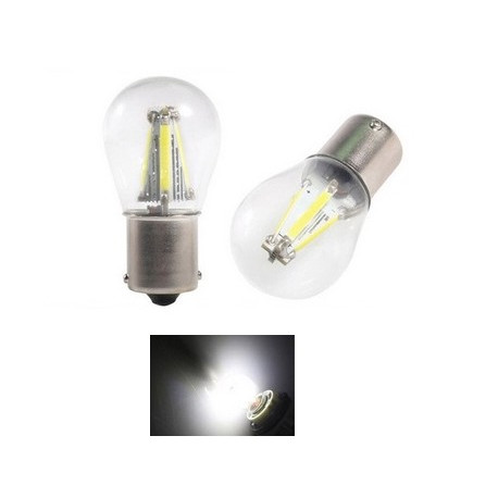 Ampoules P21W BA15S LED COB Multi-Filaments Blanc