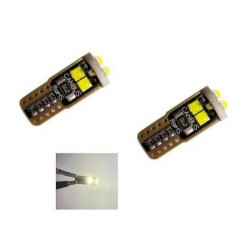 T10 W5W 2 ampoules veilleuses canbus LED blanc en aluminium avec loupe -  Dali-KeyElectronics