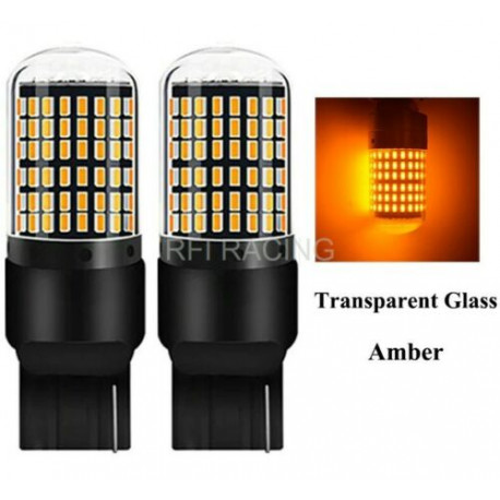 Ampoules T20 LED WY21W 144 SMD Canbus Orange pour clignotants