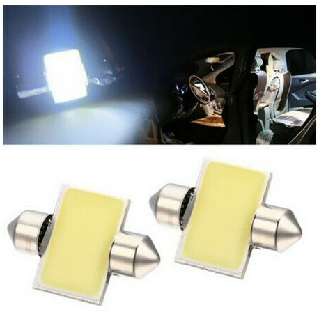 Ampoules LED 31mm COB Blanches Veilleuses 12V